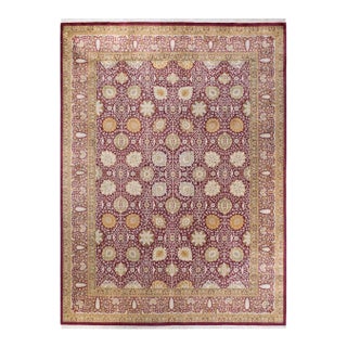 Mogul, One-of-a-Kind Hand-Knotted Area Rug - Orange, 9' 1" x 12' 4" For Sale