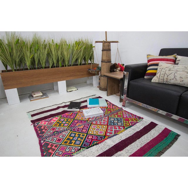 Vintage Kilim Rug For Sale In Los Angeles - Image 6 of 7