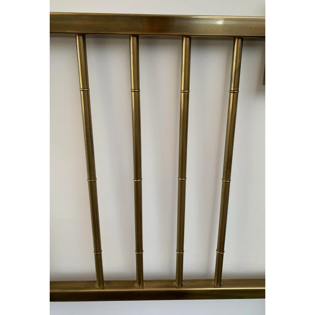 Brass 1970s Brass Greek Key Headboard by Mastercraft - King Size For Sale - Image 8 of 9