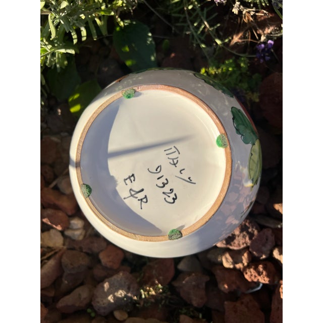 Italian Vintage Italian DBR Hand-Painted Biscotti Jar With Fruit Motif For Sale - Image 3 of 6