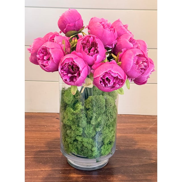 Palm Glass Peony Bloom For Sale - Image 4 of 6