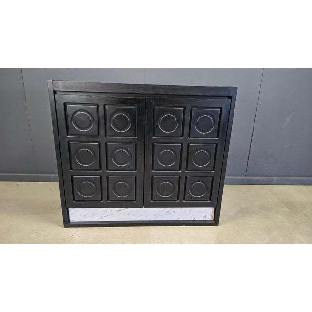 Brutalist Black Bar Cabinet, 1970s For Sale - Image 9 of 12