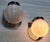 Vintage Art Deco Light Old Lamp Wall Sconces Fixture Brass & Ribbed Milk Glass Shade Ship Light Lamp - Pair For Sale - Image 4 of 5