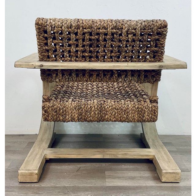 Organic Modern Woven Hyacinth Rehema Accent Chair For Sale - Image 4 of 7