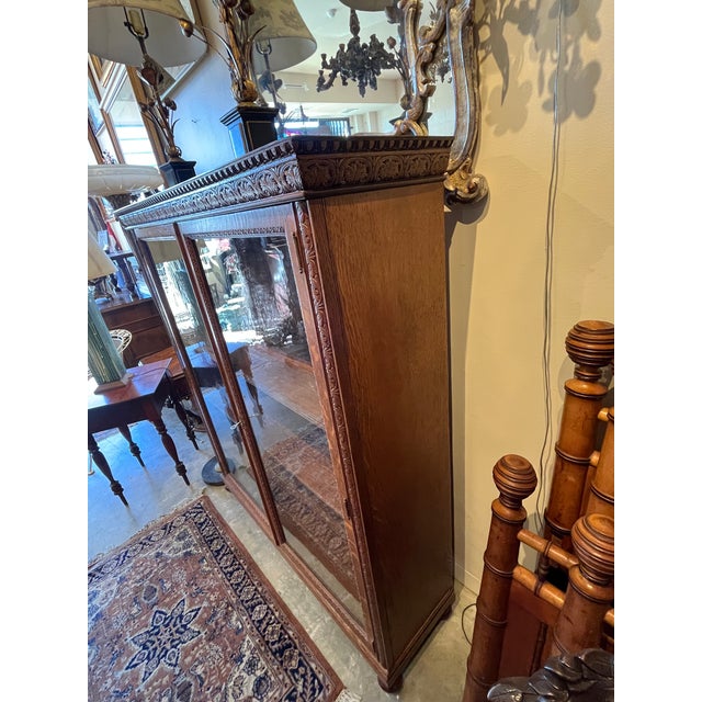 Late 19th Century Large American Oak Bookcase For Sale - Image 4 of 6