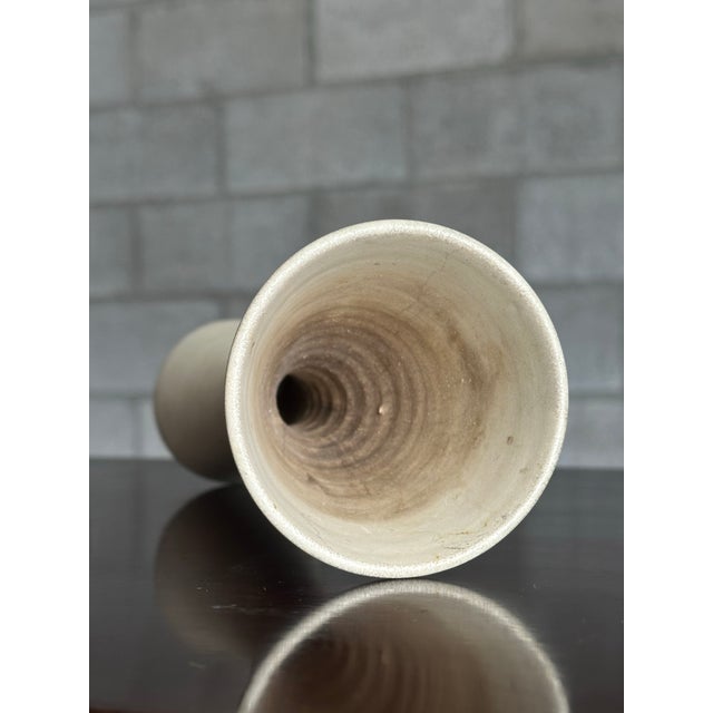 Ivory 1950s Swedish Architectural Vase by Syco in Matte Ivory For Sale - Image 8 of 9