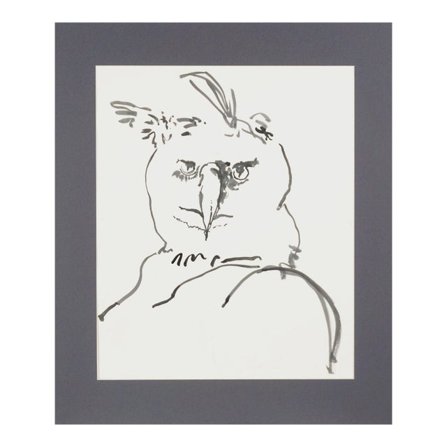 Modernist Great Horned Owl by Michael William Eggleston For Sale