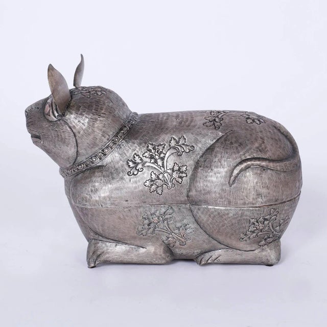 Early 20th Century Anglo Indian Metal Cat Box For Sale - Image 5 of 8