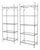 1970s Regency Style Chrome & Brass Faux Bamboo Etageres Shelves Bookcases - Pair For Sale