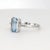 14k White Gold Ring With Octagon Aquamarine and Diamonds For Sale - Image 13 of 18