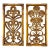 Vintage Coastal Faux Rattan Floral Sculptural Wall Hanging Panels – A Pair For Sale