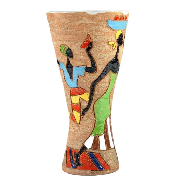 Mid-Century Italian Ceramic Vase from Fratelli Fanciullacci For Sale