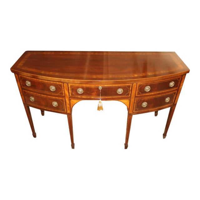 Baker Historic Charleston Mahogany Inlaid Sideboard Server Buffet For Sale