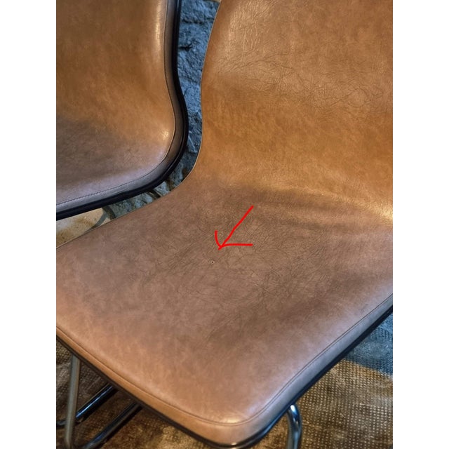 French Sled Base Chairs in Beige-Taupe Vinyl, 1976, Set of 4 For Sale - Image 11 of 18