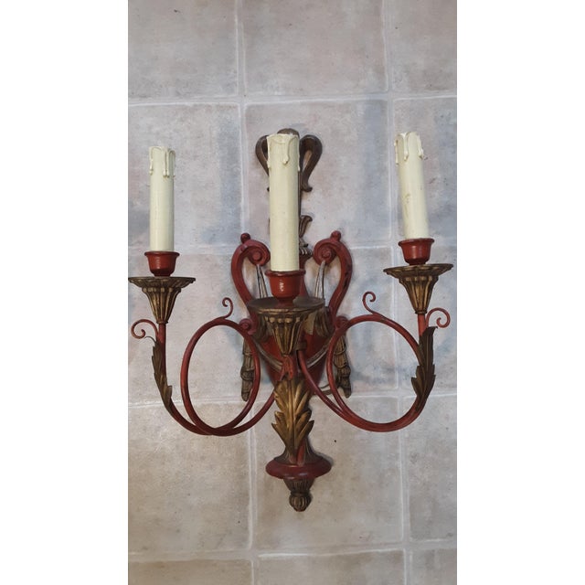 French 19thc Monumental French Louis XVI - XVI Transitional Bronze Wall Sconces a - Pair For Sale - Image 3 of 11