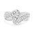 Natural diamonds and gleaming gold interlock each other to create this eye-catching bypass ring design. Created in shining...