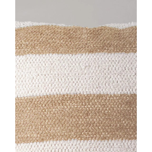 2020s Casa Cubista Handmade Camel Striped Cotton Pillow For Sale - Image 5 of 5