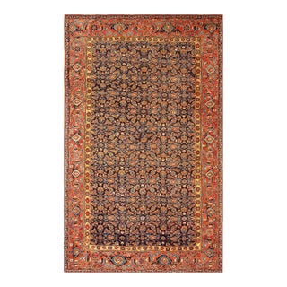 Excellent Navy Blue and Red Color With Florid Design Antique N W Persian Rug For Sale