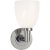 Modern Chapman & Myers for Visual Comfort Signature Wilton Single Bath Light in Chrome with White Glass For Sale - Image 3 of 4