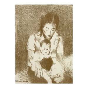 Raphael Soyer Mother and Child Lithograph