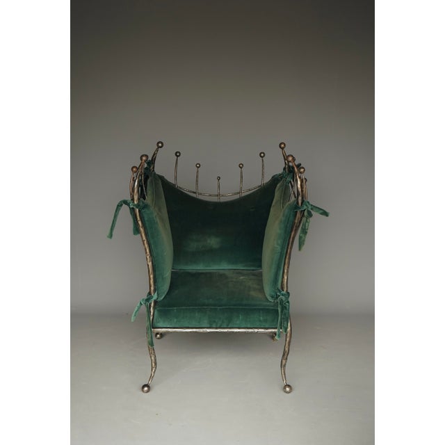 1980s Set of Vintage Lounge Chair and Ottoman, 1980s For Sale - Image 5 of 16