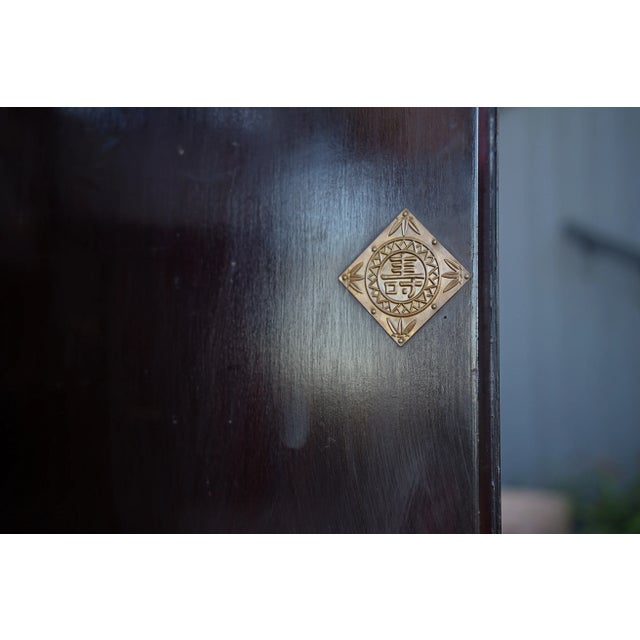 20th Century Mahogany Tansu Chest With Brass Fittings For Sale - Image 9 of 12