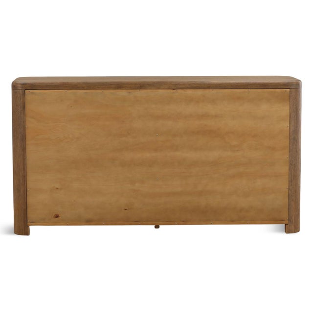 Simple Brown Oak Organic Modern Six-Drawer Dresser For Sale In Los Angeles - Image 6 of 7