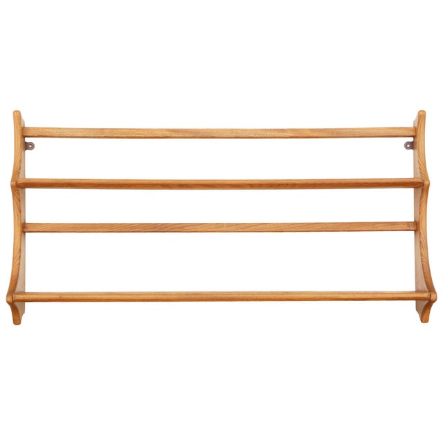 1970s Vintage Plate Rack Wall Shelves from Ercol, 1970s For Sale - Image 5 of 7