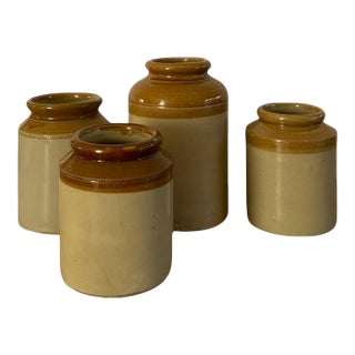 Vintage Stoneware Jars - Set of 4 For Sale
