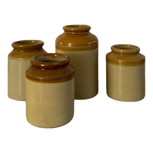 Vintage Stoneware Jars - Set of 4