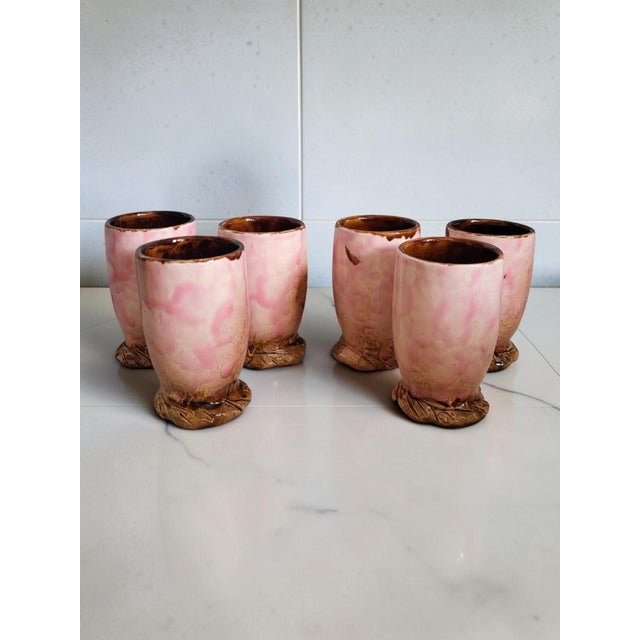 Pink Vintage Drinks Set, 1950s, Set of 7 For Sale - Image 8 of 12