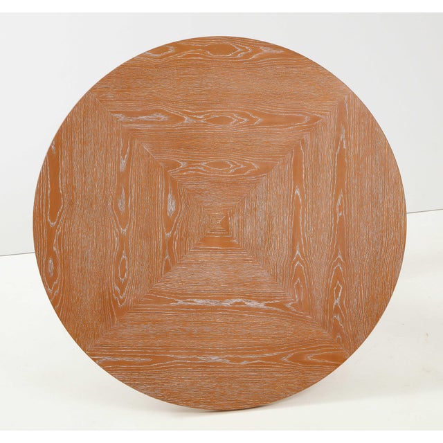 Wood Bespoke Cerused Oak Center Table Inspired by French, 1940s Design For Sale - Image 7 of 9