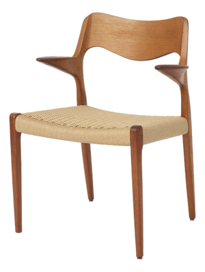 Mid-Century Modern Danish Model 55 Armchair in Teak by Niels Otto (N. O.) Møller for J. L. Møllers, 1950s