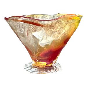 Vintage Boho Original Blown Glass Bowl