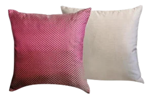 Magenta Diamond Silk Brocade Pillow