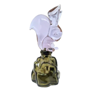 Archimede Seguso for Girolamo Luxardo Alabastro Murano Squirrel 1960's Decanter Glass Sculpture Signed