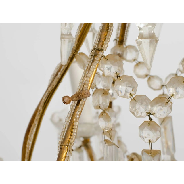 Italian Large Beaded Italian Six-Arm Chandelier For Sale - Image 3 of 10