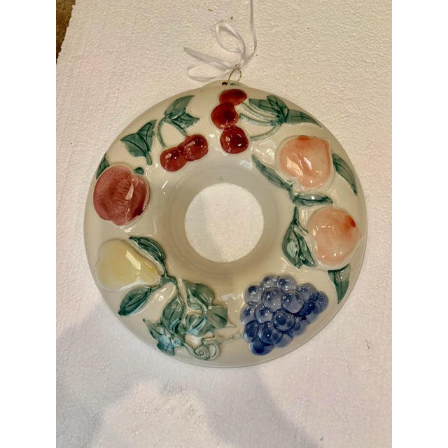 Antique White Vintage Hartstone Pottery Large Round Ceramic Ring Mold Wall Art For Sale - Image 8 of 8