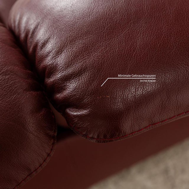 Red Paradise Leather Three Seater Red Sofa from Stressless For Sale - Image 8 of 17