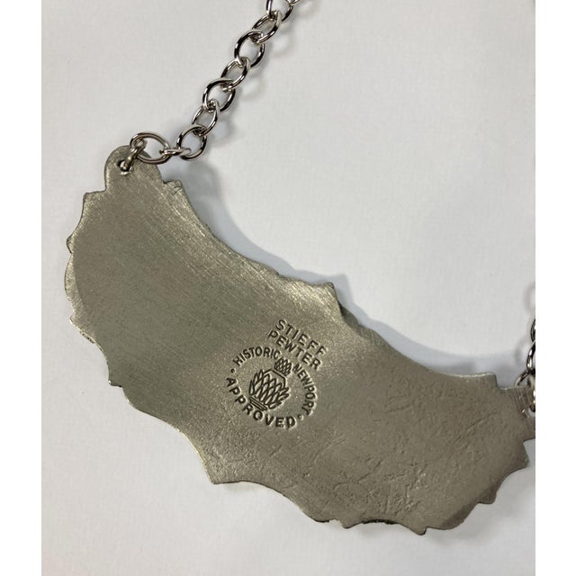 Vintage Boxed Steiff Pewter Liquor Decanter Tags (S/4) Vodka, Bourbon