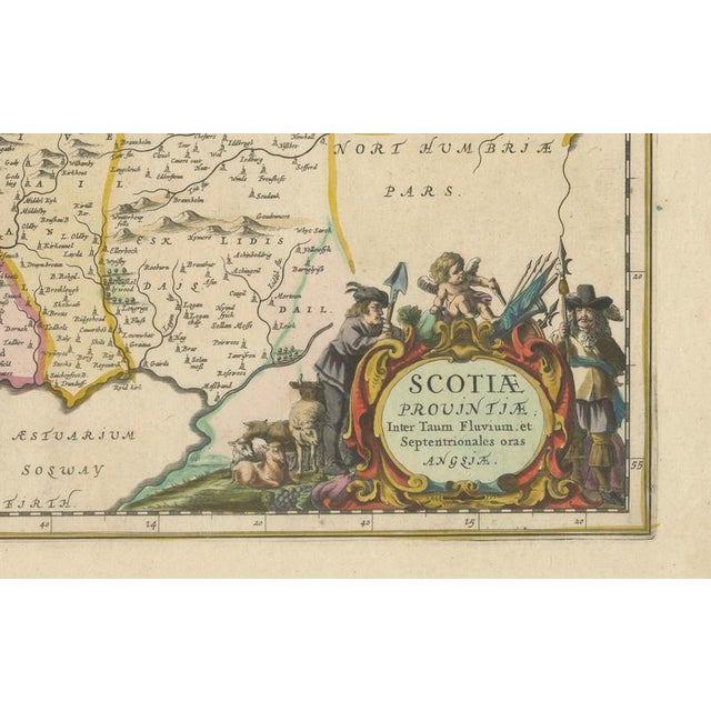 Copper The Provinces of Scotland Map, 1660 For Sale - Image 8 of 10