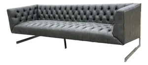 Milo Baughman Tufted Cantilever Sofa