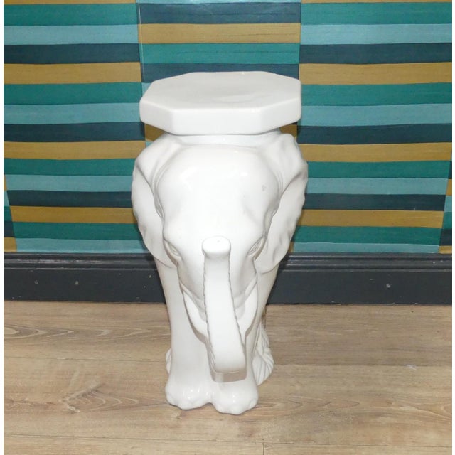 Vintage Elephant Ceramic Stool For Sale - Image 6 of 15
