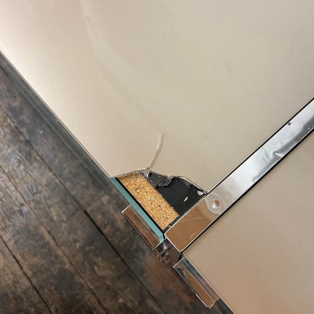 Late 20th Century Ello 3 Piece Glass and Chrome Vanity Cabinet For Sale - Image 5 of 12