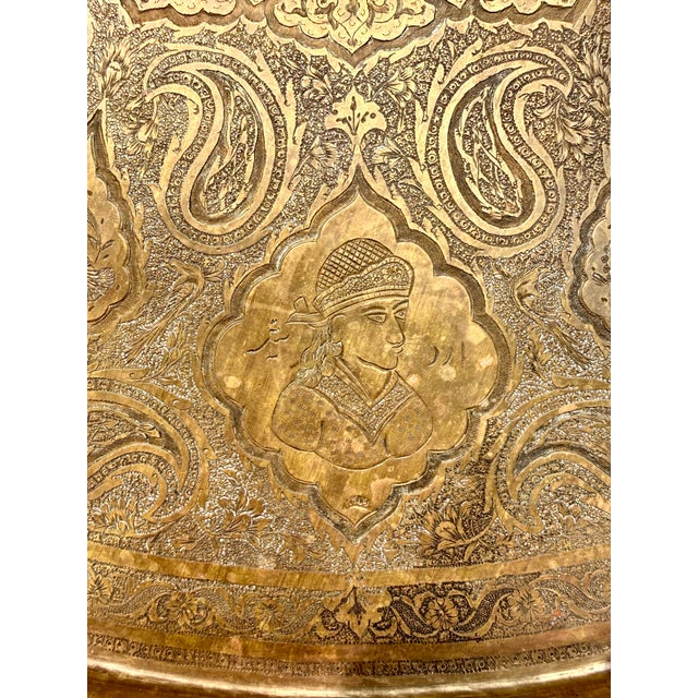 Mid 20th Century MCM Coffee Table Brass Tray For Sale - Image 5 of 17