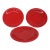 Primula Decorata a Mano Red Ceramic Plates Set of Three Made in Italy 4726b For Sale