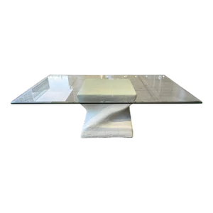 Postmodern Sculptural Plaster Coffee Table Manner of Sirmos