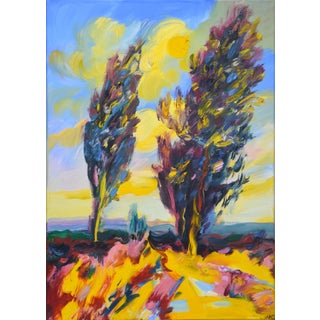 French Trees. Modern Original Painting. For Sale