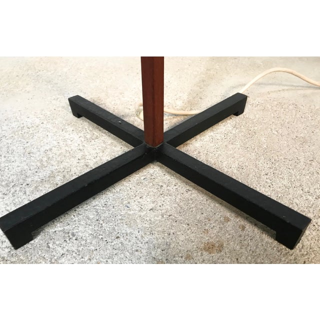 1960s Mid-Century German Teak and Steel Floor Lamp, 1960s For Sale - Image 5 of 15