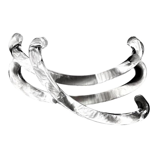 Mid-Century Modern Lucite Large-Scale Handles, Clear Acrylic, Usa - Set of 3 For Sale